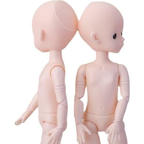 30cm Cute Nude Doll 1/6 Bjd Fashion Doll 23 Joints Movable Diy Dress Up Toys Nude Fat Body+ Head(no Eye) No Makeup