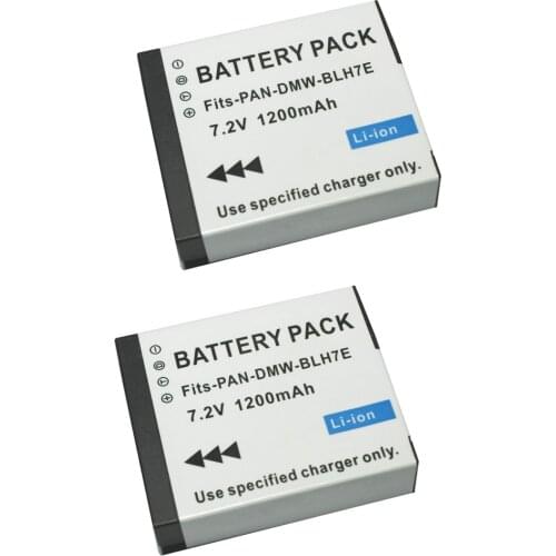 2pcs DMW-BLH7 BLH7PP BLH7E Rechargeable Battery for Panasonic Lumix DMC-GM1 GM1 DMC-GM5 GM5 DMC-GF7 GF7 DMC-GF8 GF8 LX10 LX15