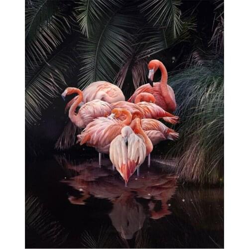 New 5D DIY Full Round/Square Diamond Painting Flamingo 3D Embroidery Cross Stitch Rhinestone Mosaic Home Dector Gift Y566
