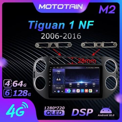 6G+128G Android 10.0 Car Radio GPS for Volkswagen Tiguan 1 NF 2006 - 2016 GPS Navi Setreo System with 4G LTE DSP SPDIF 1280*720