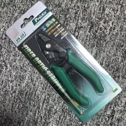 Free Shipping 5pcs/lot High Quality Professional Precision Fiber Optical Stripper Proskit 8PK-326 Wire Cable Stripper Cutter