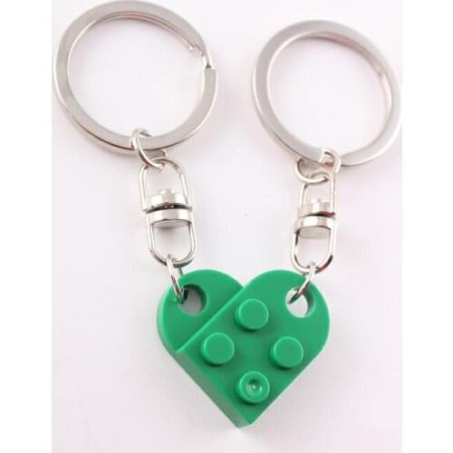 Green New Novelty Chaveiro Fashion Love Heart Keyring Couple Keychain Key Ring Keyfob Llaveros Casual Trinket Jewelry Lover Gift