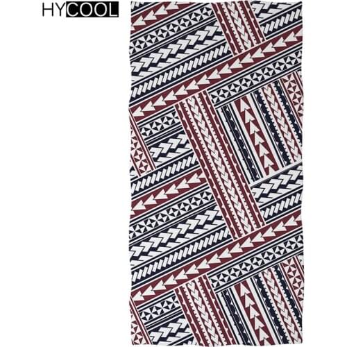 New Style Women Men Microfiber Quick-Dry Face Bath Towels Polynesian Tribal Pattern 3D Printing Long Size Yoga Camping Toallas