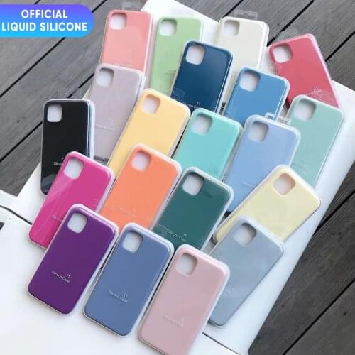Real Liquid Silicone Phone Case for iphone 11 Pro X XS MAX XR 7 8 6 6S Plus SE 2020 Official Original Case Full Protective Cover