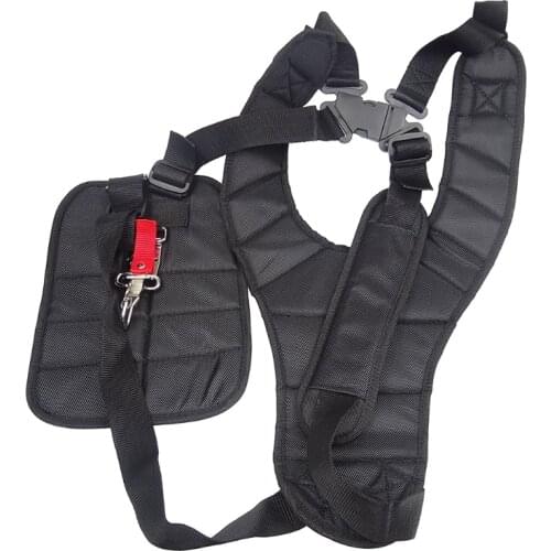 Black Comfort Padded Belt Double Shoulder StrapTrimmer Shoulder Strap for Trimmers Brushcutters Strimmer Harness