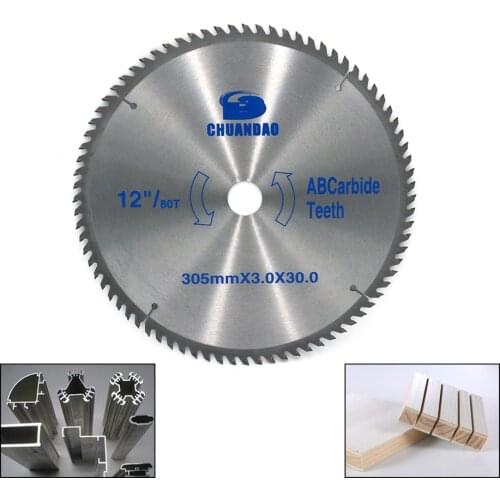 12" 305mm Circular Saw Blades Wood/Aluminum Alloy Tool Carbide Rotary Cutting For Woodworking Power Tool Angle Grinder 60/80T