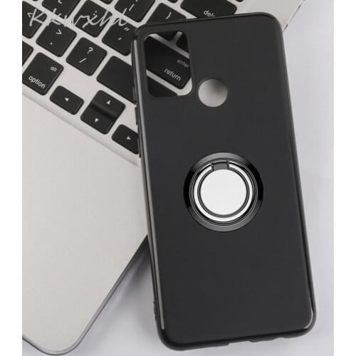 For Huawei Honor 9A Back Ring Holder Bracket Phone Case Cover Phone TPU Soft Silicone Cases ON Huawei Honor 9A 6.3"