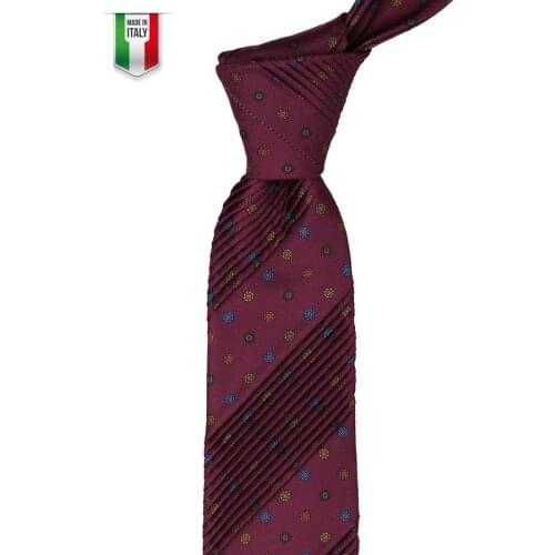 Maroon Motif Pattern Piliseli Tie CRK80