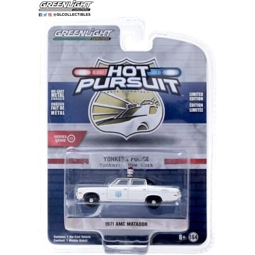 GreenLight 1:64 Hot 35 1971 AMC Matador Alloy model car Metal toys for childen kids diecast gift