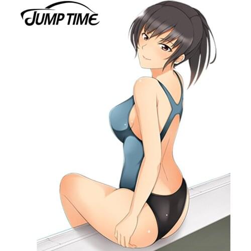 JumpTime 13cm x 9.6cm Sexy Girl Car Sticker Tsukahara Hibiki Render Gremory Vinyl Decal Window Wiper Decal Accessories