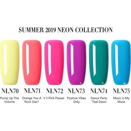 N Summer Neon collection UV Gel Nail Polish Vernis Semi Permanent opies Gel Varnish Primer Gellak for Nails Art(Need Lamp Dry)