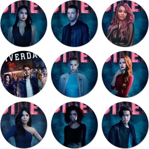 American TV Shows Riverdale Actors stars Icons Pins Badge Decoration Brooches Metal Badges For Clothes Backpack Decoration 58mm
