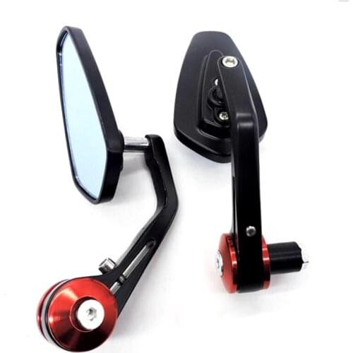 Motorcycle 22mm 7/8'' Handlebar End Mirror Aluminum Rearview Universal Mirror For Honda Rebel 500 Steed 400 PCX CB 1300 Suzuki