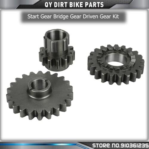 Motorcycle Start Gear Bridge Gear Driven Gear Kit For lifan 150cc LF150 1P56FMJ Horizontal Kick Starter Engine Parts