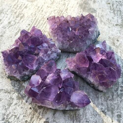 Natural amethyst crystal cluster Geode rough stone Collection Display Mineral Specimens