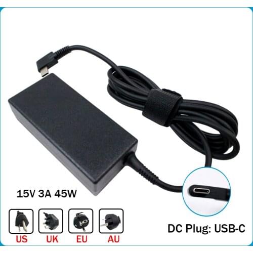 New 5V 2A/ 12V 3A/ 15V 3A USB-C Type-C Laptop Power Adapter For HP Chromebook x360 11 G1 EE 11.6" Touchscreen TPN-CA01 A045R031L