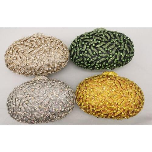 New Arrival WHTUOHENG Yellow/White 8 Colors Rhinestone Crystal Clutch Purse Luxury Designer Women’s Phone Wallets And Handbags