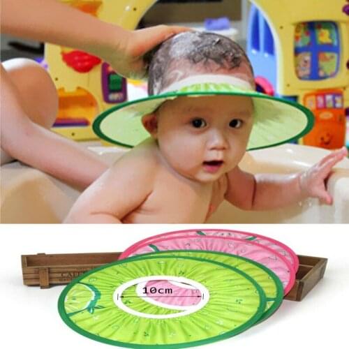 New Safe Children Shampoo Bath Shower Cap Adjustable Baby Shower Hat Baby Shampoo Cap Wash Hair Shield Resizable Hat
