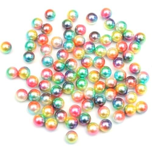 3-12mm colorful Round No-holes Pearl Bead For Jewelry Marking Loose Spacer Beads Bracelet Necklace Charm Jewelry Finding