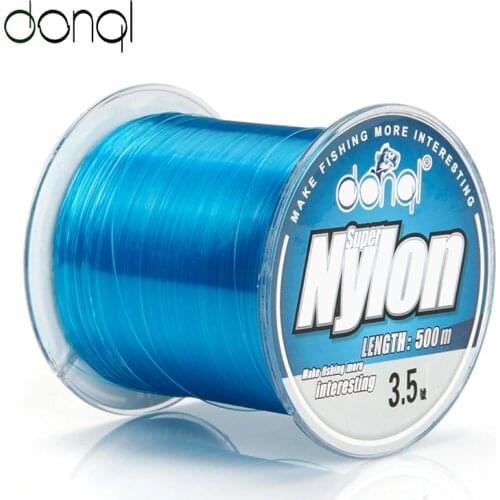 DONQL Fishing Line 500m Wire Fishing Nylon Cord 2-22.5LB Super Strong Floating Monofilament Fishing Line Nylon For Carp