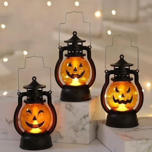 Halloween Lantern LED Pumpkin Skull Pony Lantern Creative Holiday Bar Party Light Home Party Decoration Prop