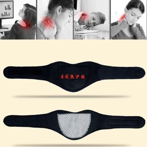 Tourmaline Magnetic Neck Support Belt Magnet Therapy Self-heating Brace Wrap Neck Protect Band Body Massager Belt Health Care