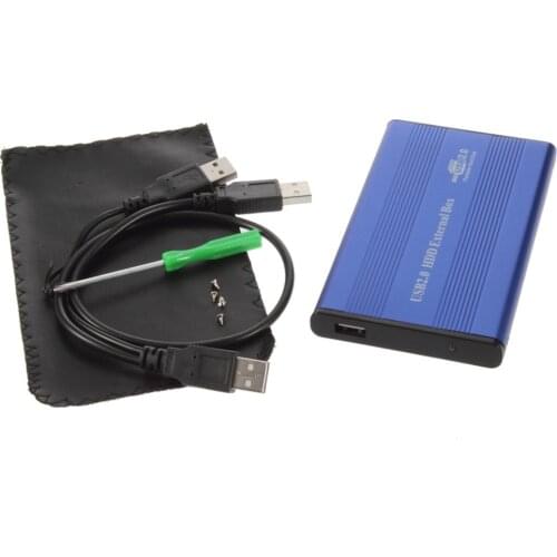 USB 2.0 2.5 INCH Notebook IDE Hard Driver Enclosure External Case Aluminum-magnesium Alloy Hard Driver Enclosure Bule