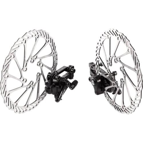 1 Pair of MTB Mechanical Bike Disc Brake Front & Rear Disc Rotor Brake Kit for Mountain Bikes Road Bicycles(Random Size)