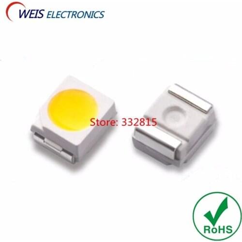 1000PCS 3528 Natural White LED SMD-2 1210 4000-4500K 3.0-3.2v 6-7lm 7-8lm ultra bright light beads RoHs Free shipping