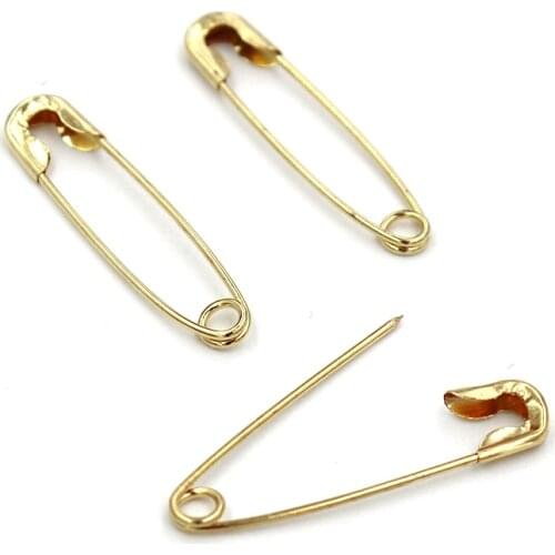 1700 Pieces Mini Safety Pins Findings Golden Silver Black Anti Copper 19mmx5mm Safety Pin DIY Jewelry Findings Reusable