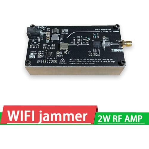 2.4G WiFi Jammer signal Sweep Frequency nearby interference shield 2W RF POWER amplifier for 2.4GHZ Bluetooth WiMAX
