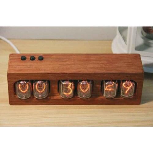 6-Bit Glow Clock In12 Tube IN12 Nixie Digital LED Clock Beautiful Gift Safflower Pear DIY Ornaments