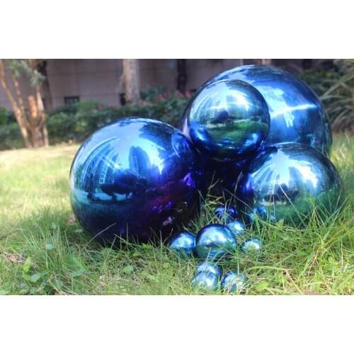 75 mm in diameter Blue stainless steel ball,hollow ball,decoration ball,Interior furnishing articles, garden decoration