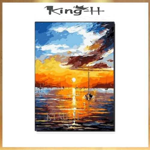 Abstract Textured 100% Hand-painted Boat Ship Oil Painting Art Unframed Wall Decoration Pictures Canvas Wall Hanging Artwork