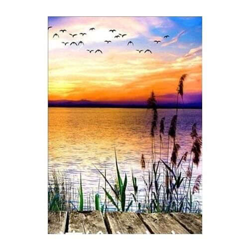 DIY 5D Diamond Painting Landscape Tree Sunset Scenary Fantasy Cross Stitch Kit Art Picture Home Decor Gift Diamond Art Painting