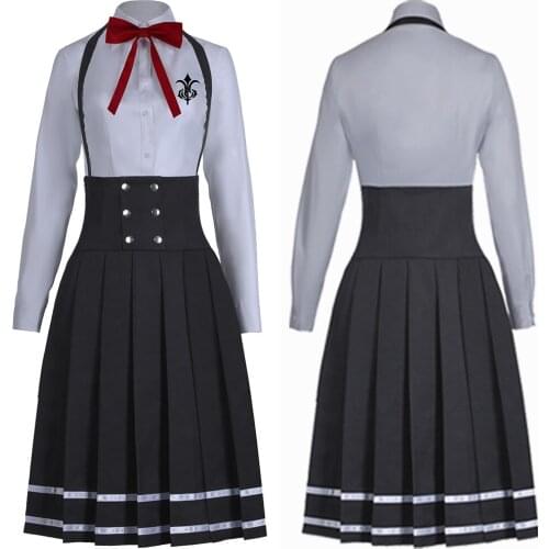 Anime Danganronpa V3 Shirogane Tsumugi Cosplay Costume JK Uniform Dress Outfits Halloween Carnival Costumes