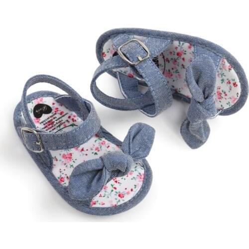 Baby Girl Cute Sandals Non-slip Bowknot Walking Shoe Summer Sandal First Walkers Toddler Babe Girls Shoes 0-18M
