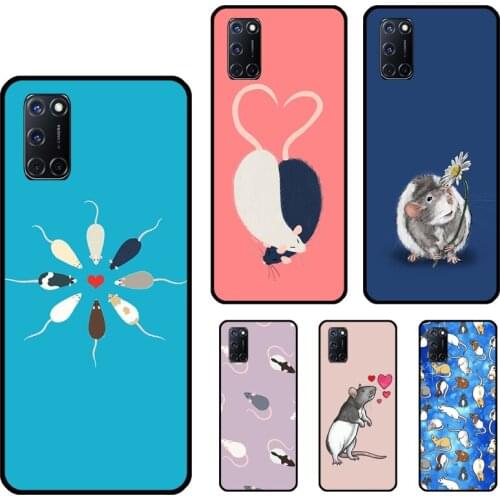 Mouse Rat Case For OPPO A53 2020 A31 A9 A5 A52 A72 Reno 4 Pro 2 Z A3S A5S A83 A91 A15 Phone Cover