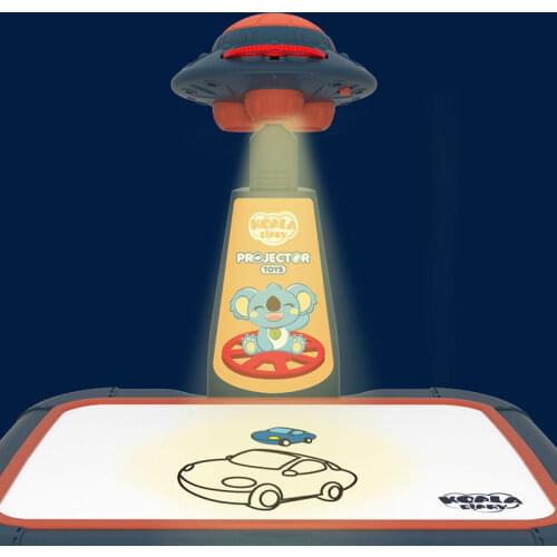Childrens projection light drawing board copy painting learning desk suitcase graffiti educational toy girl drawing artifact