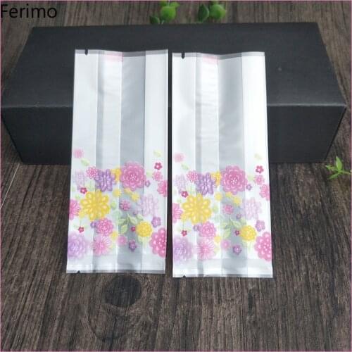 Ferimo 1000pcs Baking candy cookie packaging color flower sander sealing bag small plastic party favors gift bags