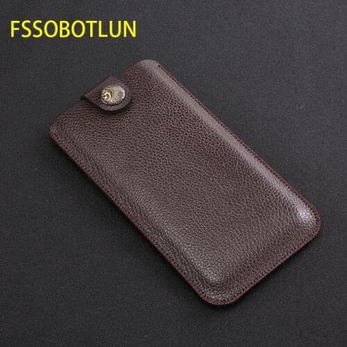 FSSOBOTLUN,ForMeizu 16th Plus/15 Plus/15 Lite/M9/M6S/Note 8 Case Pouch Sleeve Holster Handmade Full Protective Case With Buckle