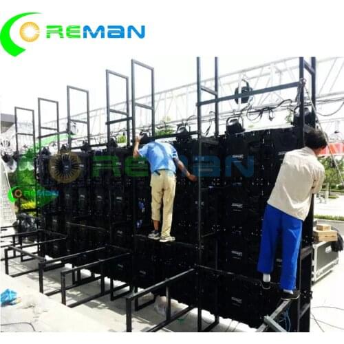 China shenzhen guangzhou outdoor facade p4 rental panel aluminum cabinet 96x96cm