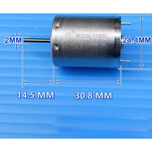 Mini 370 Motor DC 12V-24V Precious Metal Brush Motor 24mm*30mm Round Motor Mute Precision Motor for Auto Parts Car AV Equipment
