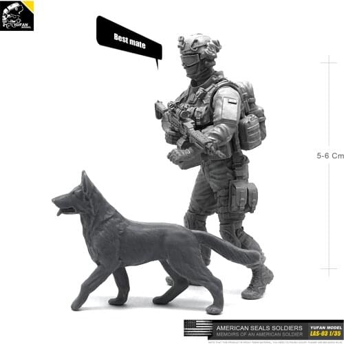 Yufan Model 1/35 Resin Figure Kits Us Seals 1 Transport Resin Seals Soldier self-assembled Las-03