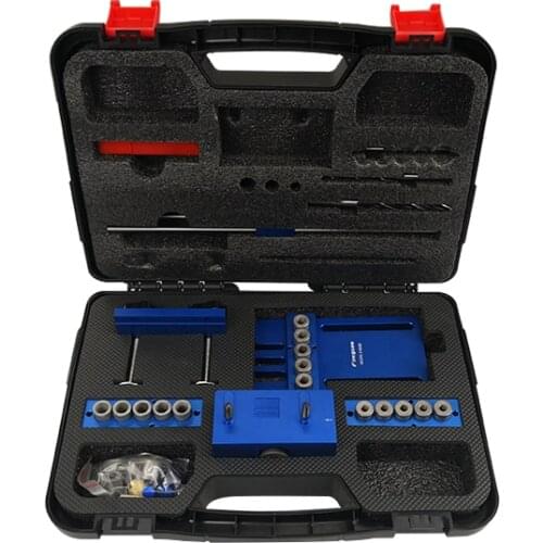 Wood Dowel Drilling Position Jig Log Tenon Hole Punch Wood Working Tool Drill Guide Kit Locator Dowelling Jig Set