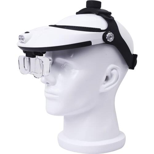 Lamp Head Magnifier High-definition Magnifying Glass Reading Maintenance Optical Special 1.0X 1.5X 2.0X 2.5X 3.5X 5 Lens Loupe