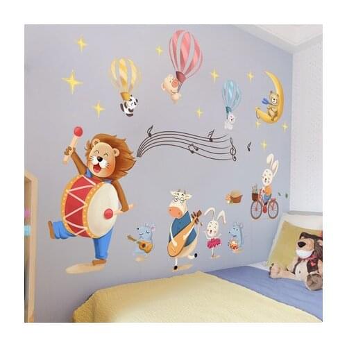 Forest Concert Wall Stickers Creative Self-adhesive Wallpaper Decor For Baby Room Kids Room Kindergarten Classroom Layout Poster