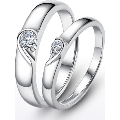 2021 New Couple Heart Flawless Ring I Love You Engagement Wedding Ring A Couple Ring Anniversary Gift