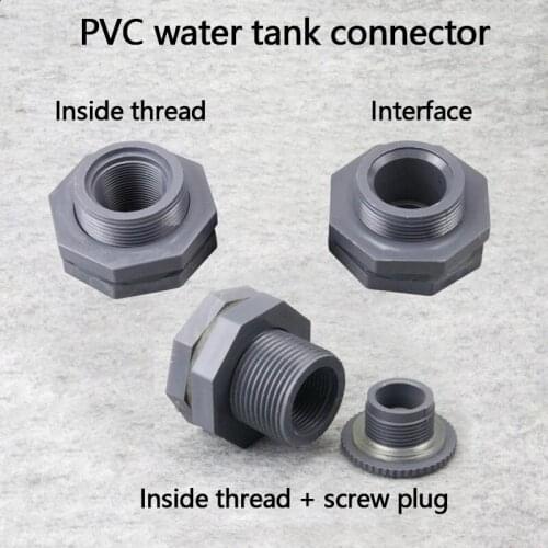 Fish tank Bulkhead Pipe Joints pvc Fmale thread aquarium water inlet outlet connector water tank drainage 1 Pcs