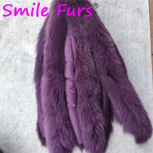 Qearlstar Real Fox Tails Fur Collar Woman Man Fashion Winter Jackets Decor 10 pieces/lot Scarves Wholesale special 74*12cm Zxx01